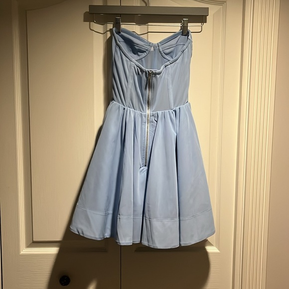 NWT Bardot Hart Corset Mini Dress In Artic Blue XS - Picture 3 of 9